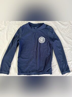 Gap Kids Surf Rash Guard Swim Shirt Blue Long Sleeve XS 4-5 Years UPF